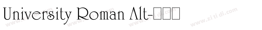 University Roman Alt字体转换